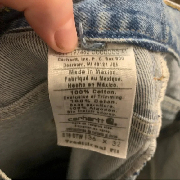 Carhartt Blue Traditional Fit Jeans 36 - Picture 3 of 12